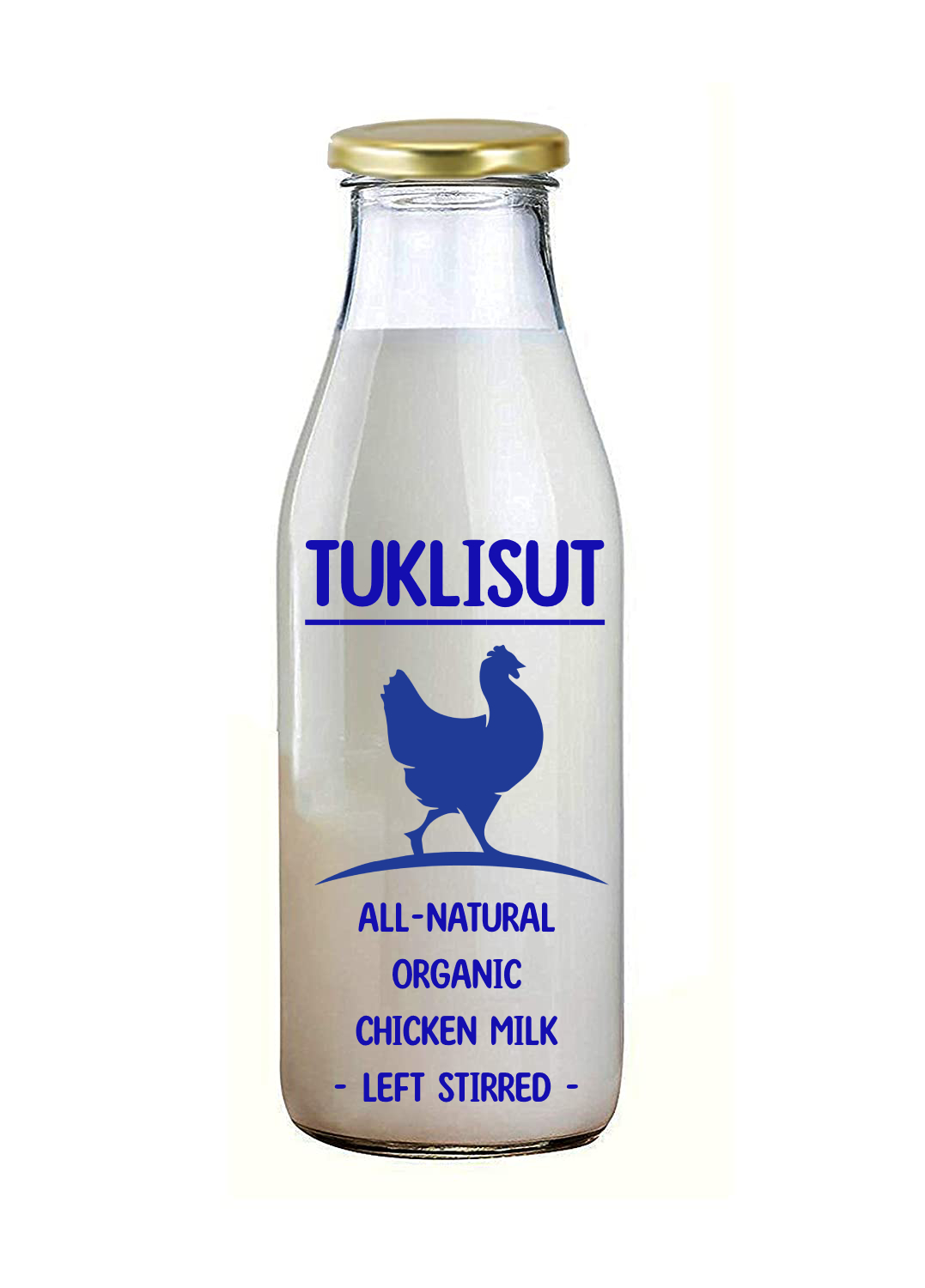 Milk bottle blue