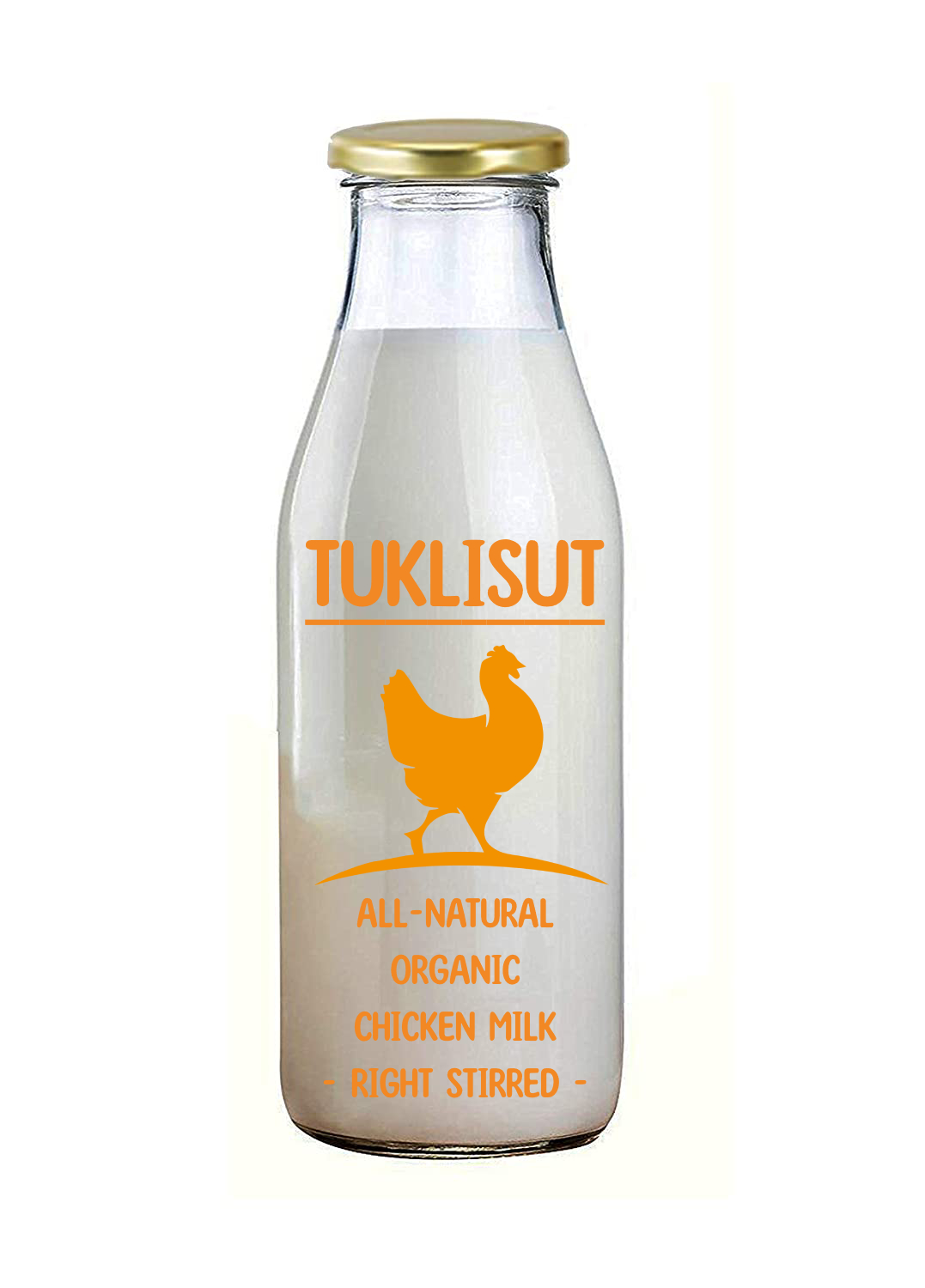 Milk bottle orange